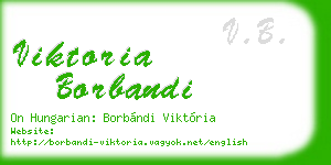 viktoria borbandi business card