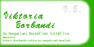 viktoria borbandi business card